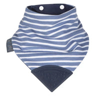 Bavoir bandana - Rayures blanc/bleu