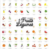 Affiche "Mes premiers fruits et légumes"- Les Petites dates
