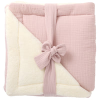Couverture bébé- Gaze de coton/ Doudou - Pétale