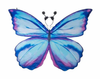Ailes de papillon bleues en tissu