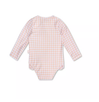 Maillot de bain UV - Vichy orange