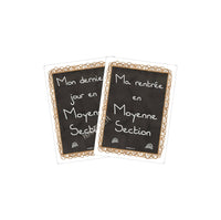 Cartes Souvenirs École Maternelle "TABLEAU": PACK 6 cartes