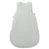 Gigoteuse réversible - Softs stripes vert de gris (ouatinée)