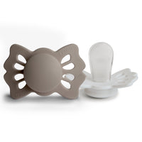 FRIGG- Lot de 2 sucettes Lucky silicone- T2- Portobello/ Cream