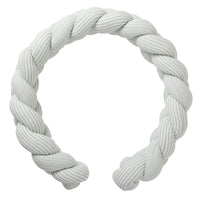 Tresse de lit- Rayé vert de gris