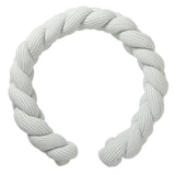 Tresse de lit- Rayé vert de gris