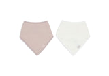 Bavoir Bandana Gaze de Coton - Wild Rose/Oatmeal - 2 Unités