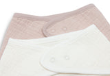 Bavoir Bandana Gaze de Coton - Wild Rose/Oatmeal - 2 Unités