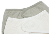 Bavoir Bandana Gaze De Coton - Olive Green/Oatmeal - 2 Unités