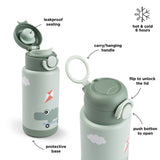 Gourde isotherme Playground Vert 340 ml