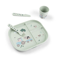 Foodie coffret repas ventouse Tiny farm Vert