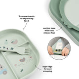 Foodie coffret repas ventouse Tiny farm Vert
