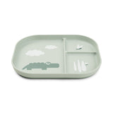 Foodie compartment plate croco green