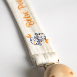 Attache Tétine Poissons en tissu, double gaze de coton.