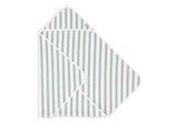 Cape de bain Éponge 75x75cm Stripe - Sea Green - GOTS