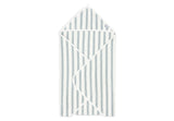 Cape de bain Éponge 75x75cm Stripe - Sea Green - GOTS