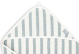 Cape de bain Éponge 75x75cm Stripe - Sea Green - GOTS