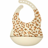 Bavoir silicone beige- léopard