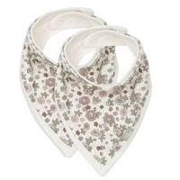 Bavoir bandana retro flowers