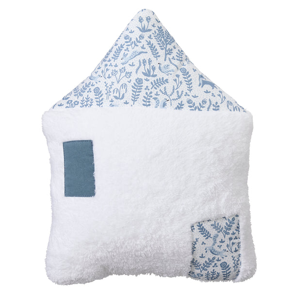 Coussin déco forme maison - Forêt enchantée