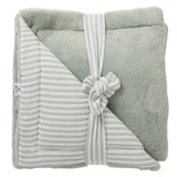 Couverture luxe - Softs Stripes Vert d'eau