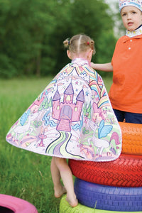 Cape à colorier réversible princesse rose 4-7 ans