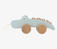 Crocodile à Tirer en bois