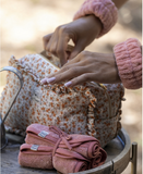 MARYLOU : GRANDE TROUSSE DE TOILETTE À FROUFROU - GAZE LIBERTY