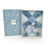 DOUDOU® lapin bleu- Doudou plat - 18 cm