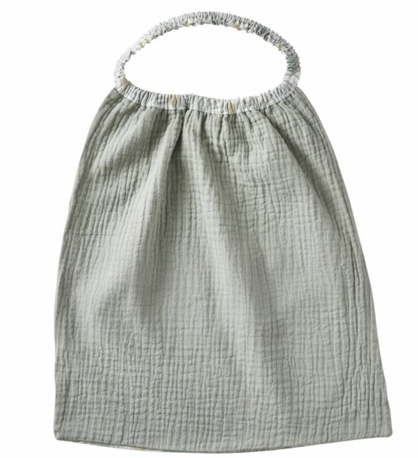 Serviette élastiquée - Vert de gris/ palmiers