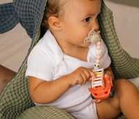 Cape de bain bébé en nid d'abeille- Bleu marine / Kaki
