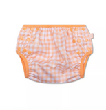 Couche de bain lavable - 0 à 3 ans - Vichy orange