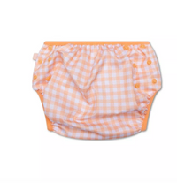 Couche de bain lavable - 0 à 3 ans - Vichy orange