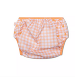 Couche de bain lavable - 0 à 3 ans - Vichy orange