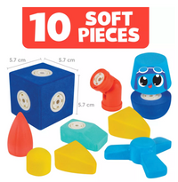BLOCKAROO- Jeux de construction magnétique en mousse- 10 pas