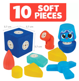 BLOCKAROO- Jeux de construction magnétique en mousse- 10 pas