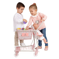 Chariot de supermarché avec porte-bébé