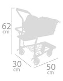 Chariot de supermarché avec porte-bébé