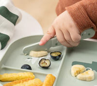 Foodie cutlery set - Happy dots - Green