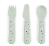 Foodie cutlery set - Happy dots - Green