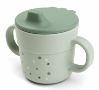 Foodie spout cup - happy dots - green