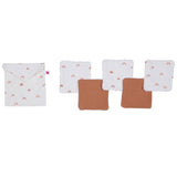 Lot 5 Lingettes lavables + pochette- Arc-en-ciel