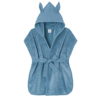 Peignoir en bambou et gaze de coton- Pierre bleue