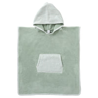 Poncho de bain (3/5A) bambou vert de gris