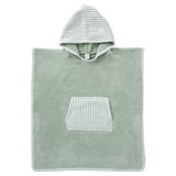 Poncho de bain (3/5A) bambou vert de gris