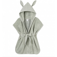 Peignoir en bambou et gaze de coton- Vert de gris