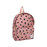 Sac à dos - Coeurs et pois / vieux rose