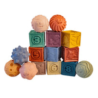 Set cubes et balles tactiles 15 pcs