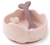 Silicone Stick&Stay bowl & baby spoon - Wally - Podwer