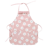 Tablier de cuisine froufrou en tissu imperméable fleurs- 3/5 ans